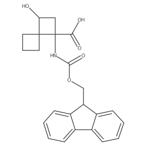 3-(9H-Fluoren-9-ylmethoxycarbonylamino)-1-hydroxyspiro[3.3]heptane-3-carboxylic acid结构式