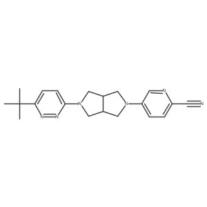 5-[5-(6-Tert-butylpyridazin-3-yl)-octahydropyrrolo[3,4-c]pyrrol-2-yl]pyridine-2-carbonitrile结构式
