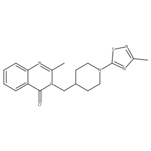 2-Methyl-3-{[1-(3-methyl-1,2,4-thiadiazol-5-yl)piperidin-4-yl]methyl}-3,4-dihydroquinazolin-4-one结构式