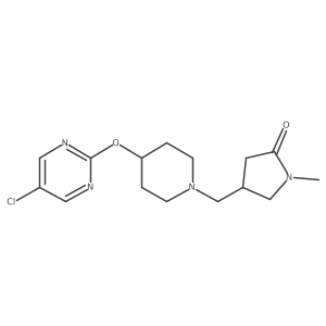 4-({4-[(5-Chloropyrimidin-2-yl)oxy]piperidin-1-yl}methyl)-1-methylpyrrolidin-2-one Structure