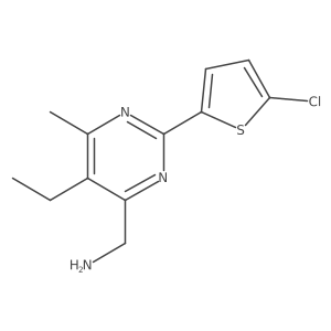 1-[2-(5-Chlorothiophen-2-yl)-5-ethyl-6-methylpyrimidin-4-yl]methanamine结构式