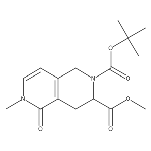 O2-tert-butyl O3-methyl 6-methyl-5-oxo-3,4-dihydro-1H-2,6-naphthyridine-2,3-dicarboxylate Structure