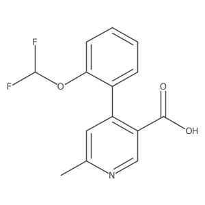 4-[2-(Difluoromethoxy)phenyl]-6-methyl-3-pyridinecarboxylic acid结构式