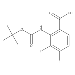 2-((tert-Butoxycarbonyl)amino)-3,4-difluorobenzoic acid结构式