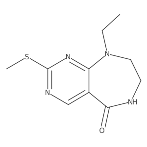 9-Ethyl-2-(methylthio)-6,7,8,9-tetrahydro-5H-pyrimido[4,5-e][1,4]diazepin-5-one Structure