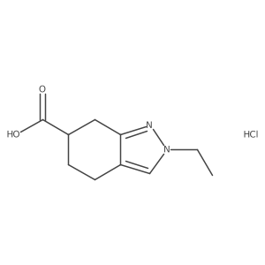 2-ethyl-4,5,6,7-tetrahydro-2H-indazole-6-carboxylicacidhydrochloride结构式