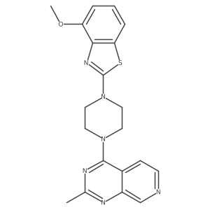 4-Methoxy-2-(4-{2-methylpyrido[3,4-d]pyrimidin-4-yl}piperazin-1-yl)-1,3-benzothiazole结构式