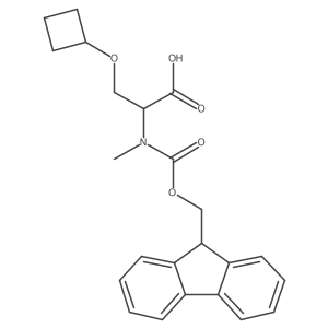 (S)-2-((((9H-Fluoren-9-yl)methoxy)carbonyl)(methyl)amino)-3-cyclobutoxypropanoic acid结构式