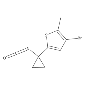 3-Bromo-5-(1-isocyanatocyclopropyl)-2-methylthiophene结构式