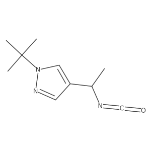 1-tert-butyl-4-(1-isocyanatoethyl)-1H-pyrazole Structure