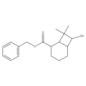 rac-benzyl (1R,6S,7S)-7-hydroxy-8,8-dimethyl-2-azabicyclo[4.2.0]octane-2-carboxylate结构式