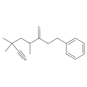 benzyl N-(2-cyano-2,2-dimethylethyl)-N-methylcarbamate结构式