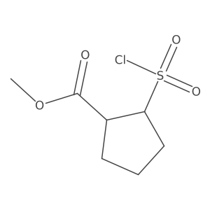 Methyl trans-2-(chlorosulfonyl)cyclopentane-1-carboxylate结构式