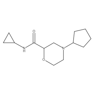 4-cyclopentyl-N-cyclopropylmorpholine-2-carboxamide结构式