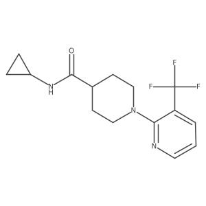 N-cyclopropyl-1-[3-(trifluoromethyl)pyridin-2-yl]piperidine-4-carboxamide Structure