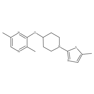 2,5-Dimethyl-3-{[1-(5-methyl-1,3-thiazol-2-yl)piperidin-4-yl]oxy}pyrazine Structure