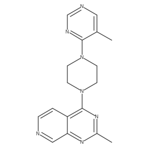 5-Methyl-4-(4-{2-methylpyrido[3,4-d]pyrimidin-4-yl}piperazin-1-yl)pyrimidine Structure