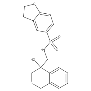 N-[(4-hydroxy-3,4-dihydro-1H-2-benzothiopyran-4-yl)methyl]-2,3-dihydro-1-benzofuran-5-sulfonamide Structure