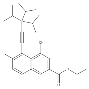 CCOC(=O)c1cc(O)c2c(C#C[Si](C(C)C)(C(C)C)C(C)C)c(F)ccc2c1结构式