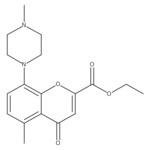Ethyl-5-methyl-8-(4-Methyl-piperazin-1-yl)-4-oxo-4H-chromene-2-carboxylate结构式