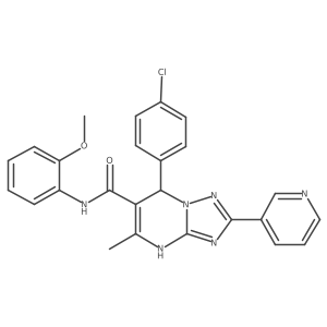7-(4-chlorophenyl)-N-(2-methoxyphenyl)-5-methyl-2-(pyridin-3-yl)-4,7-dihydro-[1,2,4]triazolo[1,5-a]pyrimidine-6-carboxamide Structure