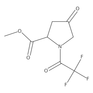L-Proline, 4-oxo-1-(trifluoroacetyl)-, methyl ester Structure
