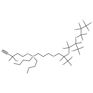 6,11,14,17-Tetraoxa-7-silaeicos-1-yn-3-ol, 7,7-dibutyl-13,15,15,16,18,18,19,19,20,20,20-undecafluoro-3-methyl-13,16-bis(trifluoromethyl)- Structure