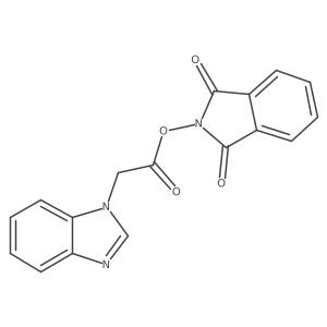 1,3-dioxo-2,3-dihydro-1H-isoindol-2-yl 2-(1H-1,3-benzodiazol-1-yl)acetate结构式