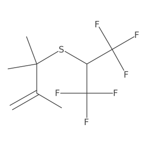 2,3-Dimethyl-3-[[2,2,2-trifluoro-1-(trifluoromethyl)ethyl]thio]-1-butene结构式