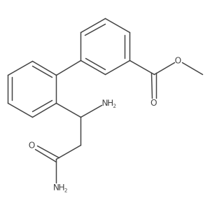 Methyl 2a(2)-(1,3-diamino-3-oxopropyl)[1,1a(2)-biphenyl]-3-carboxylate结构式