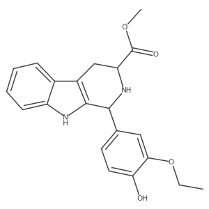 (1S,3S)-Methyl 1-(3-ethoxy-4-hydroxyphenyl)-2,3,4,9-tetrahydro-1H-pyrido[3,4-b]indole-3-carboxylate结构式