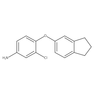 3-Chloro-4-[(2,3-dihydro-1H-inden-5-yl)oxy]benzenamine结构式