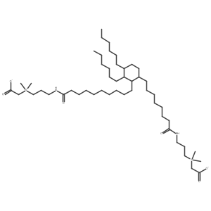 1-Propanaminium, N-(carboxymethyl)-3-[[8-[2-[10-[[3-[(carboxymethyl)dimethylammonio]propyl]amino]-10-oxodecyl]-3,4-dihexylcyclohexyl]-1-oxooctyl]amino]-N,N-dimethyl-, bis(inner salt)结构式