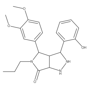 4-(3,4-Dimethoxyphenyl)-3-(2-hydroxyphenyl)-5-propyl-1,2,3,3a,4,6a-hexahydropyrrolo[3,4-c]pyrazol-6-one结构式