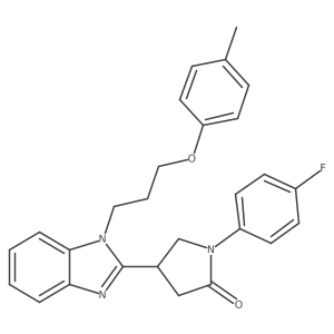 1-(4-fluorophenyl)-4-(1-(3-(p-tolyloxy)propyl)-1H-benzo[d]imidazol-2-yl)pyrrolidin-2-one Structure