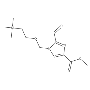 methyl 2-formyl-1-((2-(trimethylsilyl)-ethoxy)-methyl)-1H-imidazole-4-carboxylate结构式
