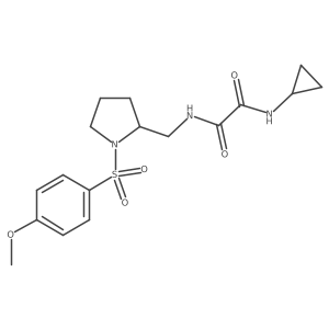 N1-cyclopropyl-N2-((1-((4-methoxyphenyl)sulfonyl)pyrrolidin-2-yl)methyl)oxalamide结构式