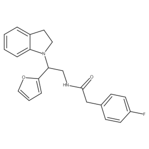 2-(4-fluorophenyl)-N-(2-(furan-2-yl)-2-(indolin-1-yl)ethyl)acetamide Structure