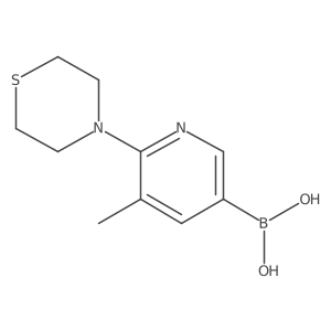 (5-Methyl-6-thiomorpholinopyridin-3-yl)boronic acid结构式