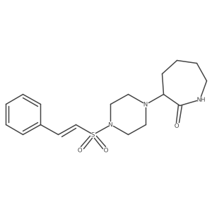 3-[4-(2-Phenylethenesulfonyl)piperazin-1-yl]azepan-2-one Structure