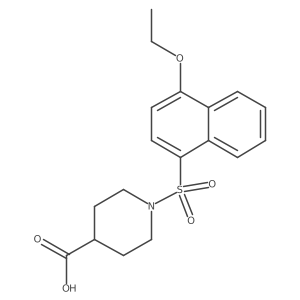 1-[(4-Ethoxynaphthyl)sulfonyl]piperidine-4-carboxylic acid Structure