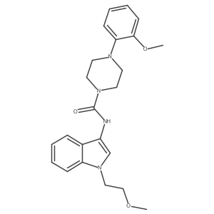 N-(1-(2-methoxyethyl)-1H-indol-3-yl)-4-(2-methoxyphenyl)piperazine-1-carboxamide结构式