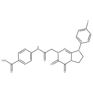 4-(2-(8-(4-fluorophenyl)-3,4-dioxo-3,4,7,8-tetrahydroimidazo[2,1-c][1,2,4]triazin-2(6H)-yl)acetamido)benzamide Structure