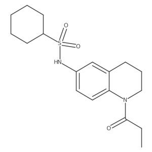 N-(1-propionyl-1,2,3,4-tetrahydroquinolin-6-yl)cyclohexanesulfonamide结构式