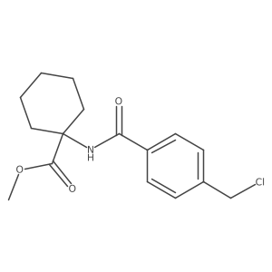 1-[[[4-(Chloromethyl)phenyl]carbonyl]amino]cyclohexanecarboxylic acid methyl ester结构式