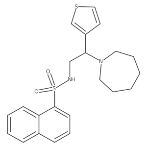 N-(2-(azepan-1-yl)-2-(thiophen-3-yl)ethyl)naphthalene-1-sulfonamide Structure