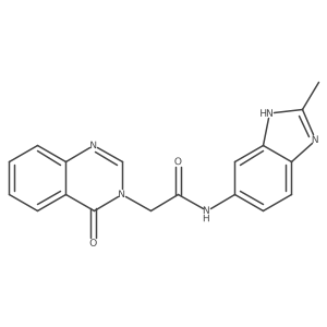 N-(2-methyl-1H-benzimidazol-6-yl)-2-(4-oxoquinazolin-3(4H)-yl)acetamide结构式