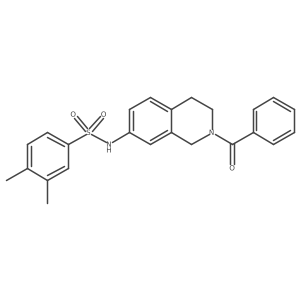 N-(2-benzoyl-1,2,3,4-tetrahydroisoquinolin-7-yl)-3,4-dimethylbenzenesulfonamide Structure