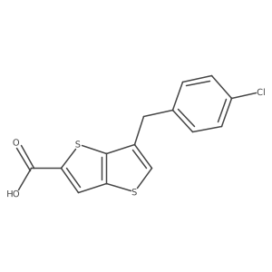 6-(4-Chlorobenzyl)-thieno[3,2-b]thiophene-2-carboxylic acid Structure