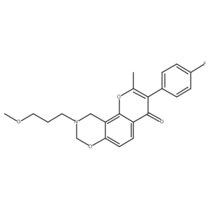 3-(4-fluorophenyl)-9-(3-methoxypropyl)-2-methyl-9,10-dihydrochromeno[8,7-e][1,3]oxazin-4(8H)-one Structure